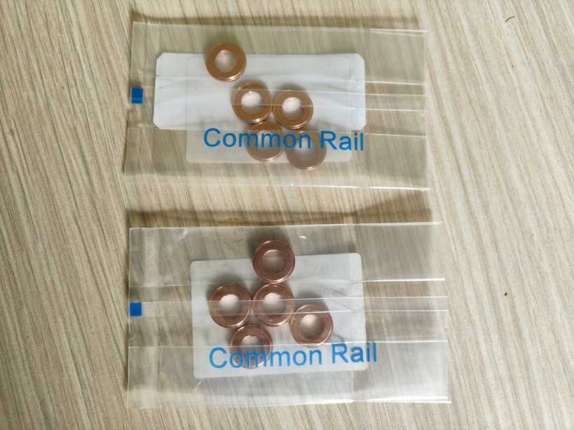 Pack of 5 copper fuel injector sealing washers